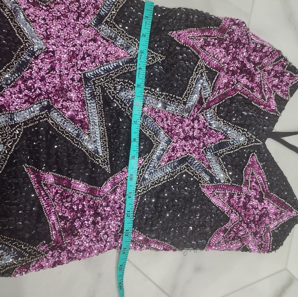 [ NASTY GAL] brand new with tags  Women's size 6- TASSEL  BEADED STAR MINI DRESS - Picture 10 of 16